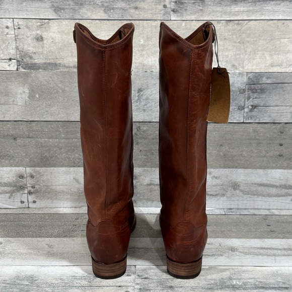 FRYE MELISSA BUTTON 2 WOMENS BOOTS IN COGNAC - SIZE - 7.5 - Picture 8 of 15